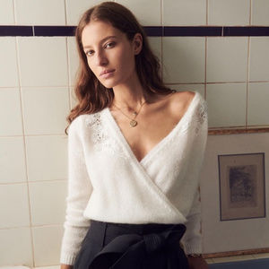 Sezane Timothee Sweater, Small, White